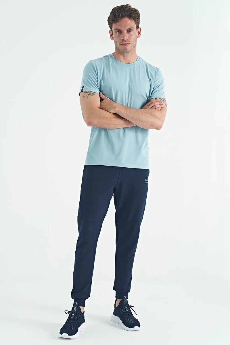 T-shirt pour homme à col rond, coupe standard, modèle basique - 88245