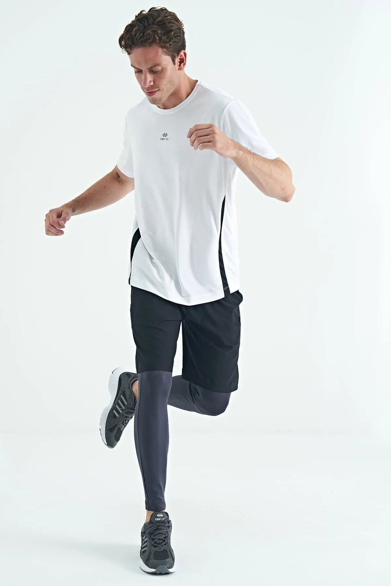 Tayt pour homme à logo, taille haute, coupe slim fit, pour activité sportive - 84989