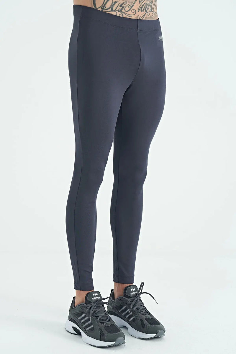 Tayt pour homme à logo, taille haute, coupe slim fit, pour activité sportive - 84989