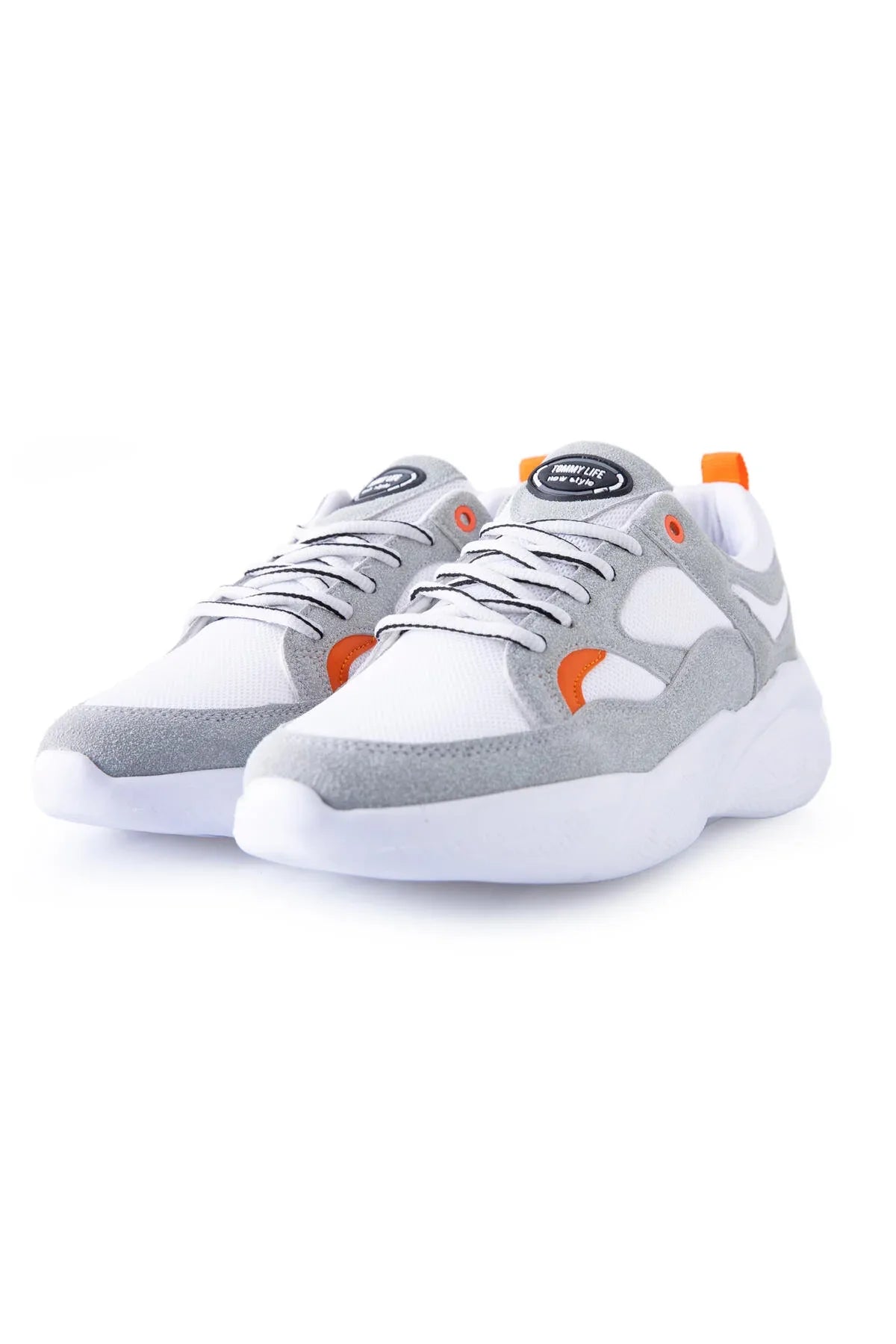 Baskets sport homme bicolores à lacets semelle épaisse - 89097 - Justyol