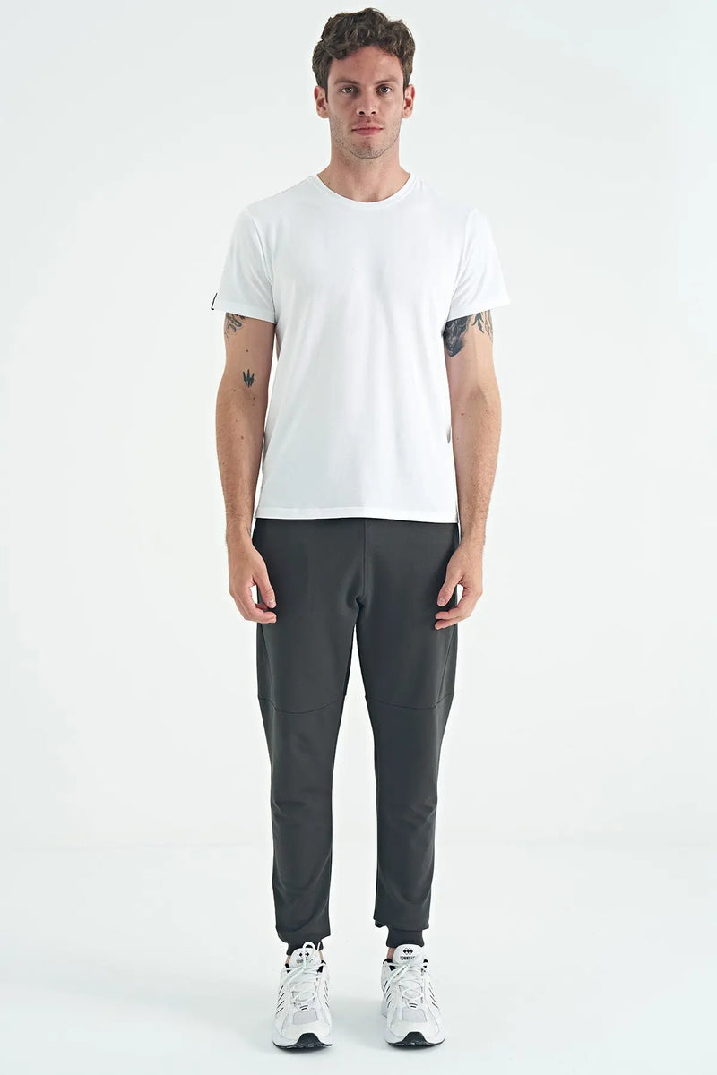 T-shirt pour homme à col rond, coupe standard, modèle basique - 88245