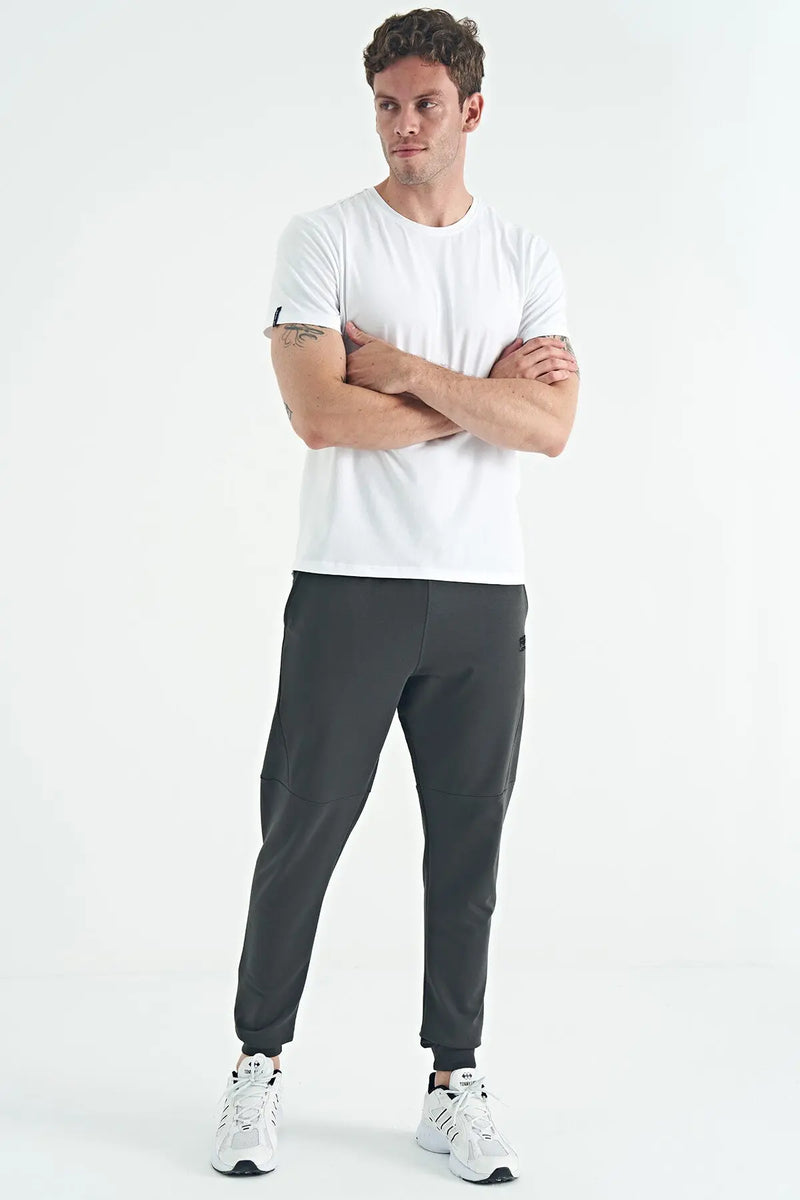 T-shirt pour homme à col rond, coupe standard, modèle basique - 88245