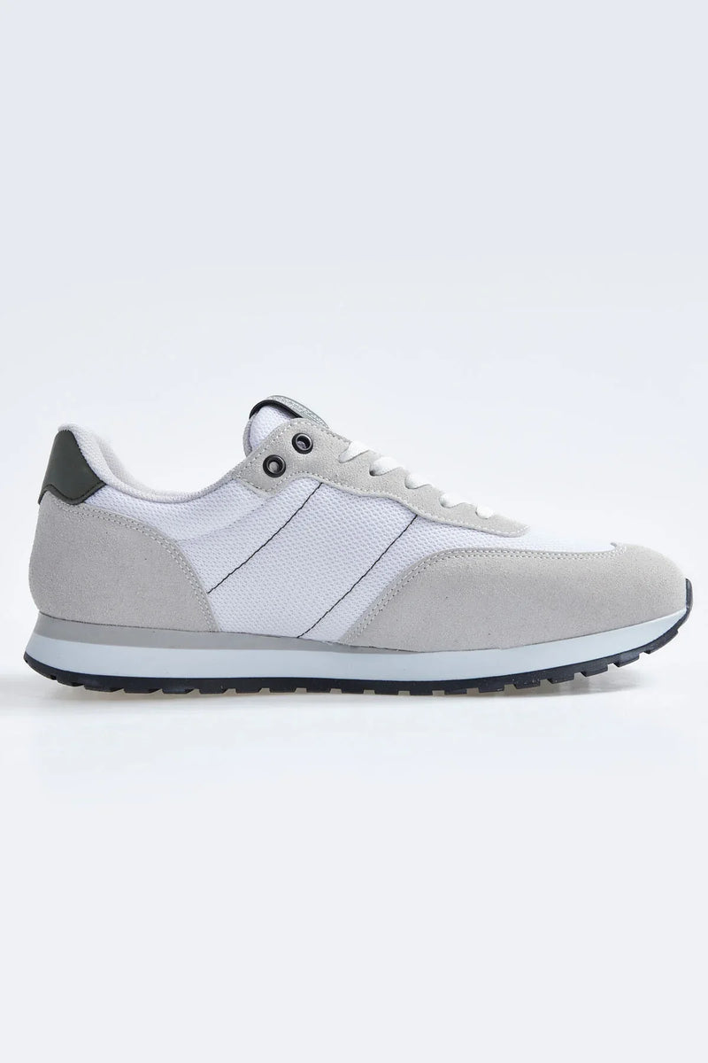 Baskets sport homme en suédine avec détails filet - 89116