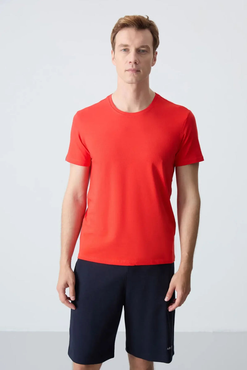 t‑shirt homme col en V basic coupe standard- 87911