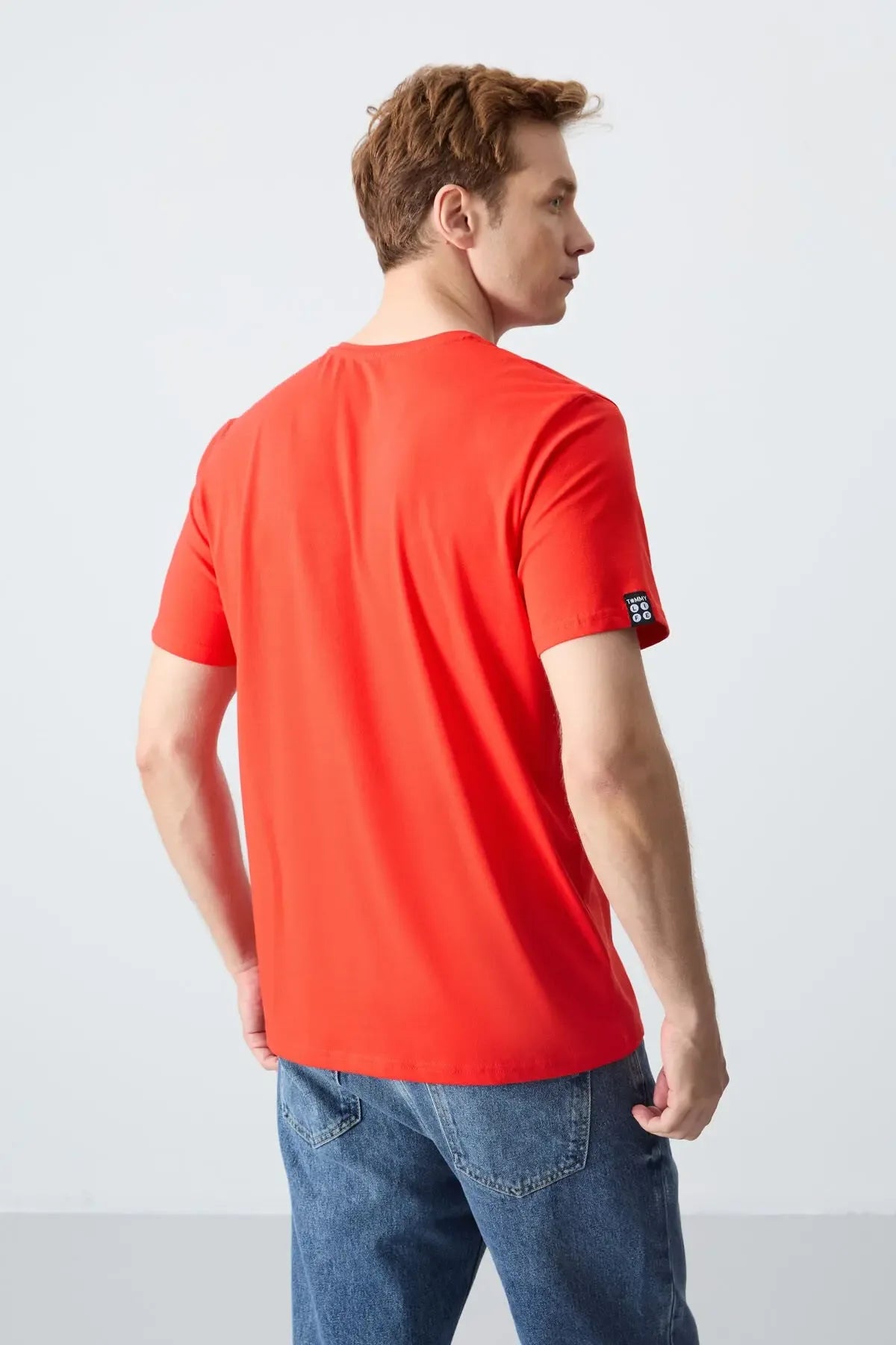 T-shirt homme basique col V manches courtes coupe standard- 87912 - Justyol