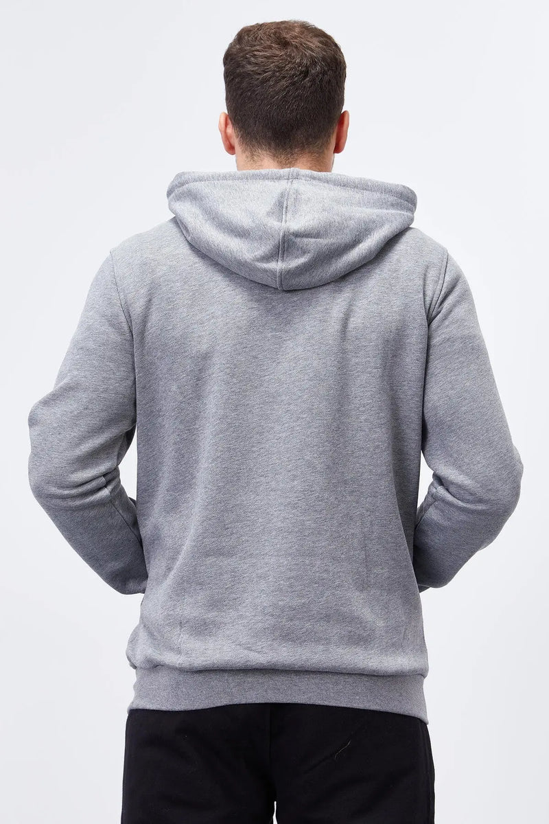 Sweatshirt pour homme à capuche avec poche kangourou et broderie, coupe standard - 87839