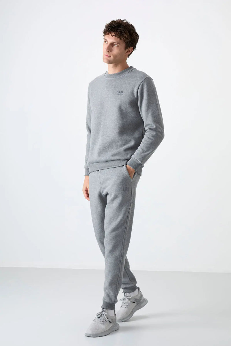 Ensemble de survêtement pour homme à col rond, coupe décontractée et matière douce - 85190