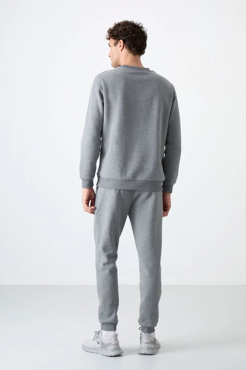 Ensemble de survêtement pour homme à col rond, coupe décontractée et matière douce - 85190