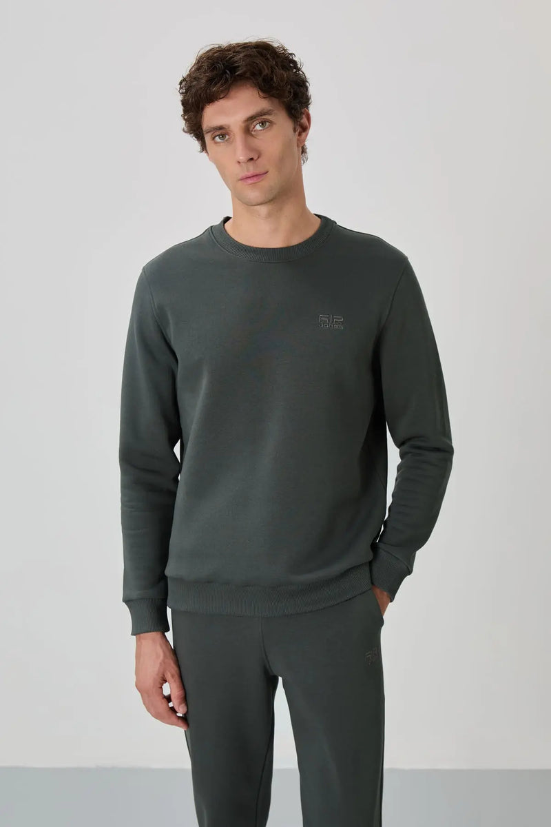 Ensemble de survêtement pour homme à col rond, coupe décontractée et matière douce - 85190