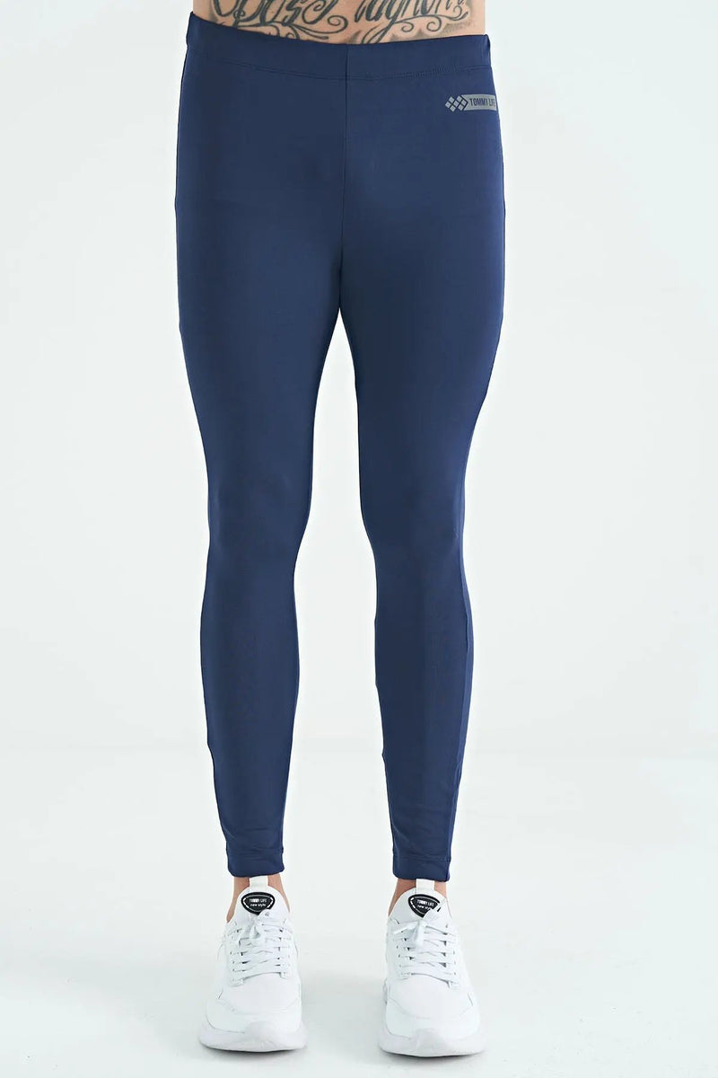 Tayt pour homme à logo, taille haute, coupe slim fit, pour activité sportive - 84989