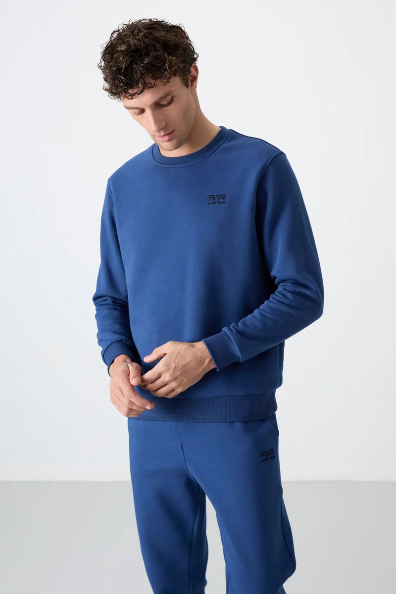 Ensemble de survêtement pour homme à col rond, coupe décontractée et matière douce - 85190
