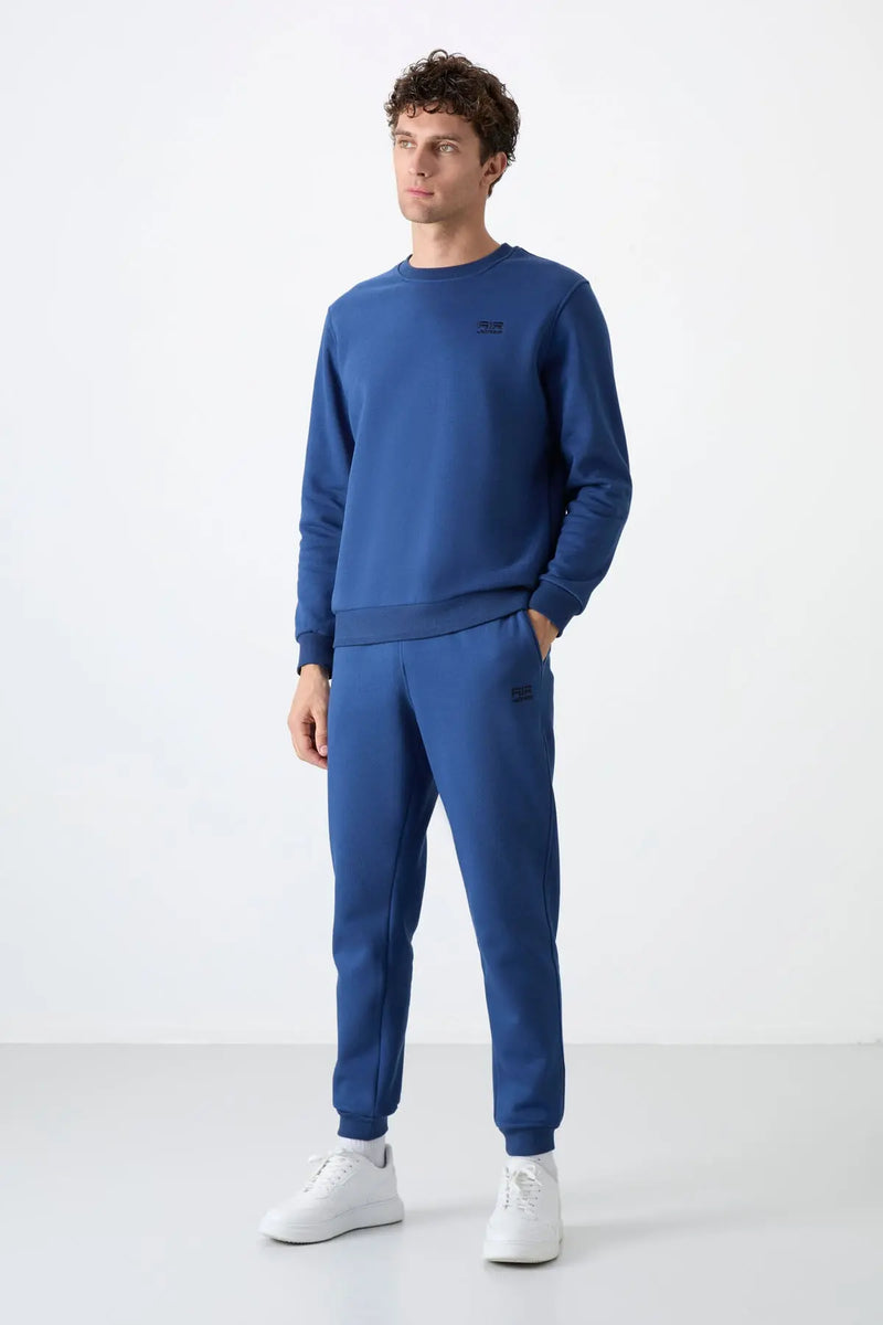 Ensemble de survêtement pour homme à col rond, coupe décontractée et matière douce - 85190
