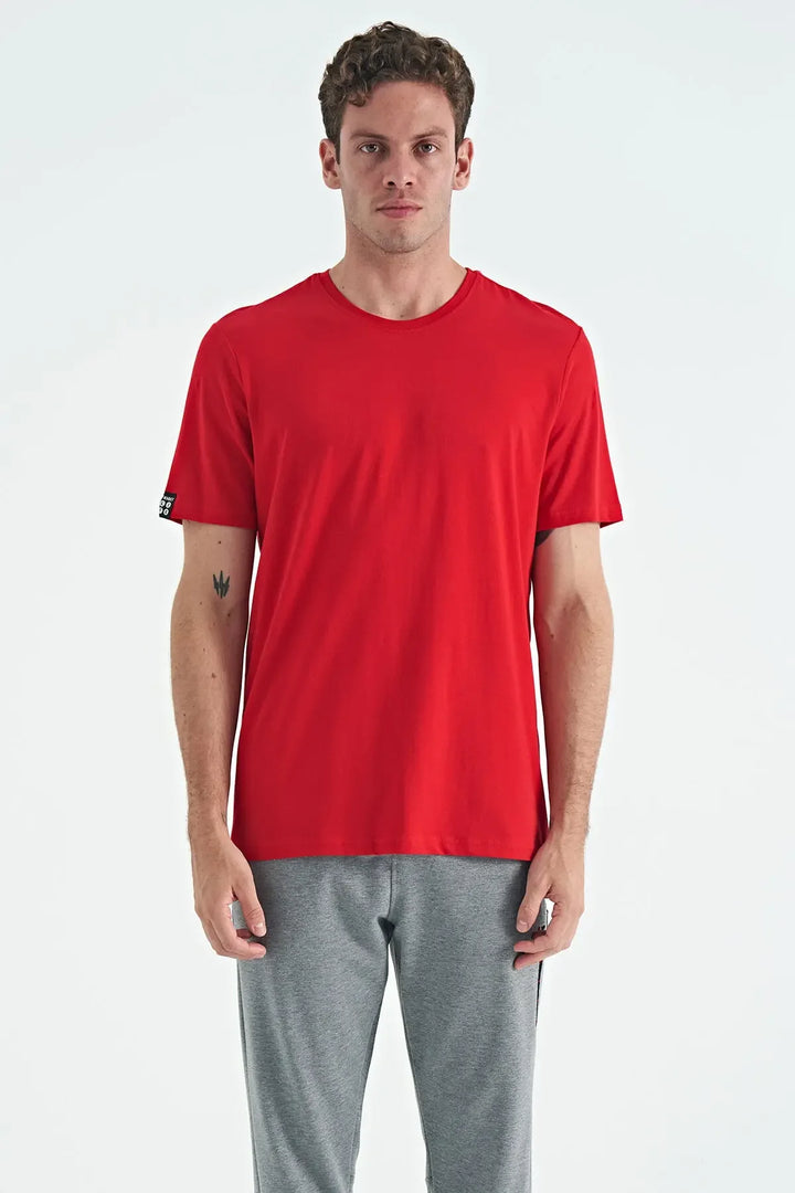 t‑shirt homme col en V basic coupe standard- 87911