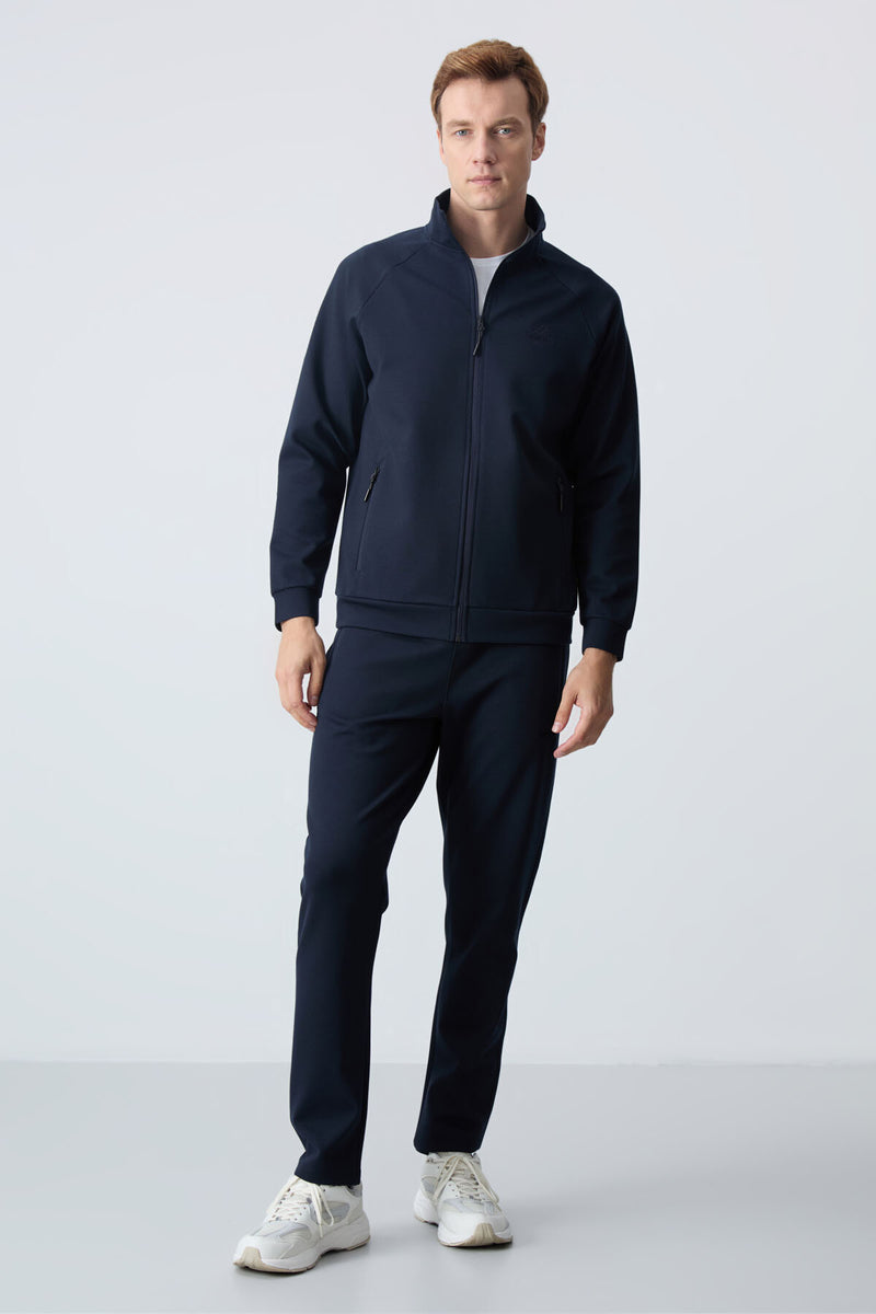 Ensemble de Survêtement Homme à Col Montant et Fermeture Zippée – Coupe Confort pour Sport et Quotidien