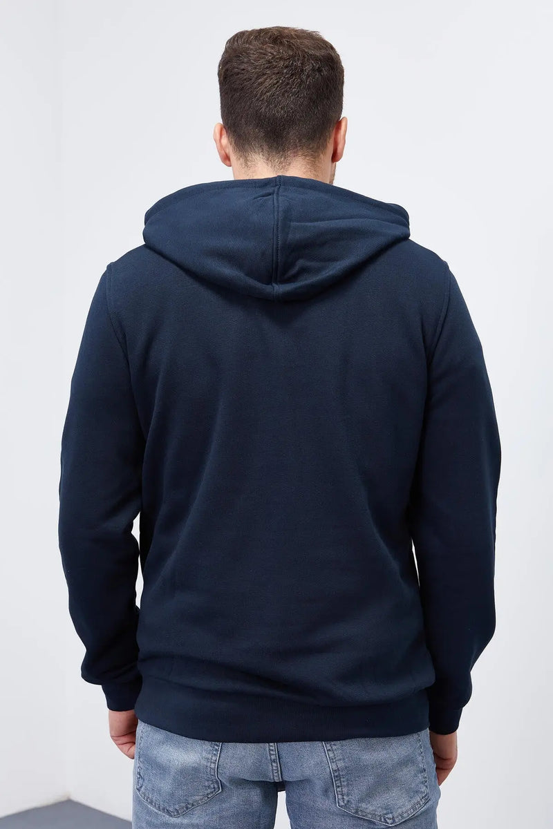 Sweatshirt pour homme à capuche avec poche kangourou et broderie, coupe standard - 87839