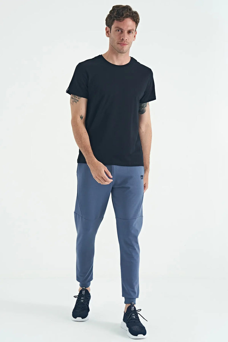T-shirt pour homme à col rond, coupe standard, modèle basique - 88245