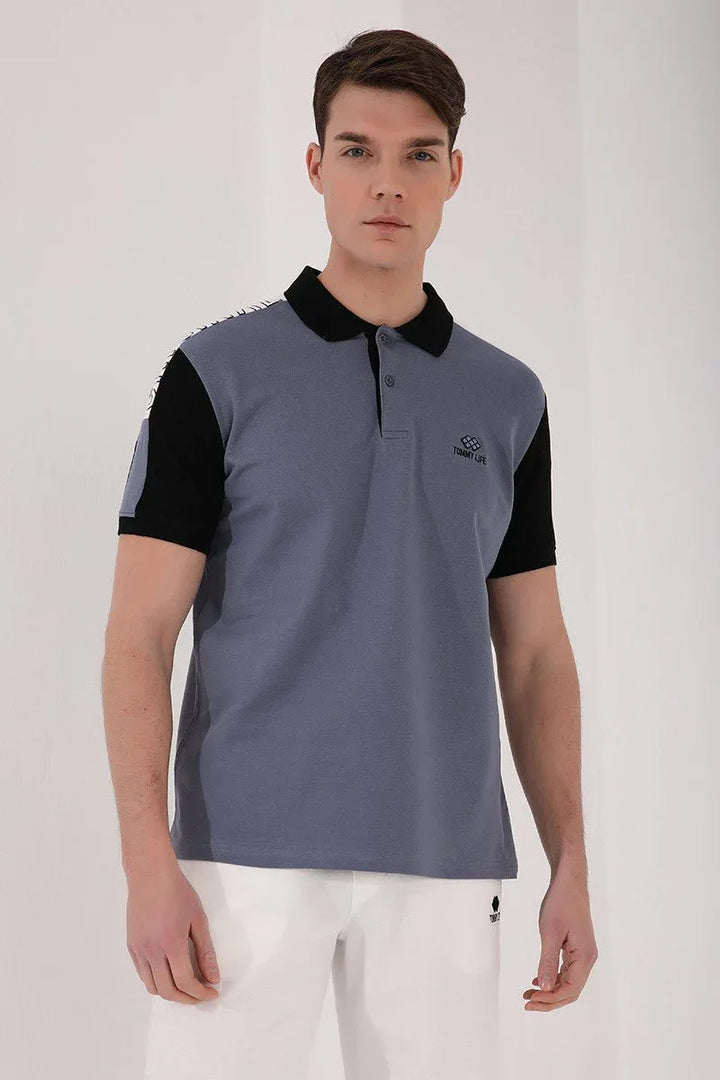 Polo homme coupe standard avec détails imprimés - 87940