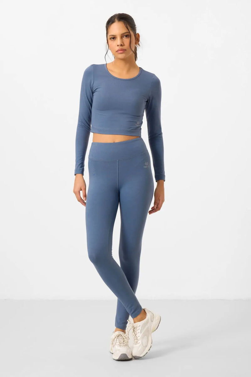 Ensemble Sport Femme Crop Top et Legging Taille Haute