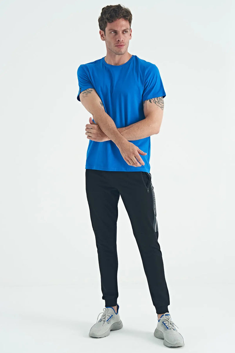 T-shirt pour homme à col rond, coupe standard, modèle basique - 88245