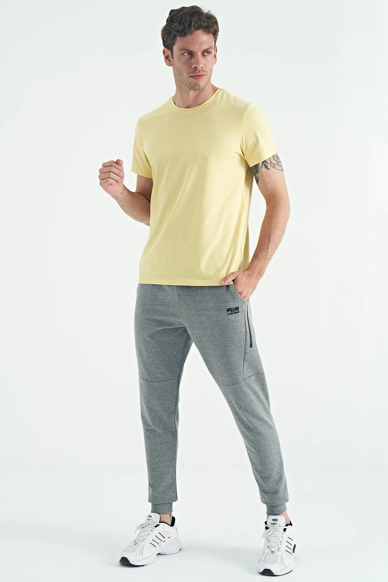 T-shirt pour homme à col rond, coupe standard, modèle basique - 88245