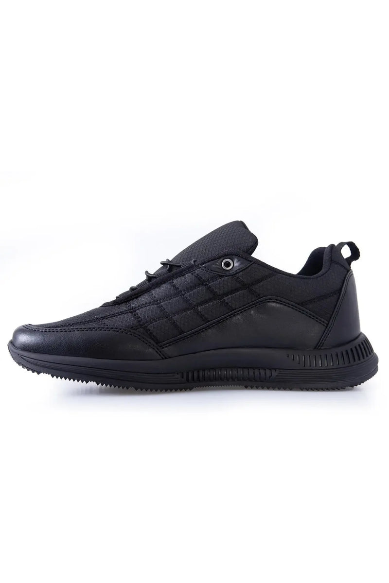 Baskets Sportives à Lacets pour Homme - Détails en Cuir Synthétique, Modèle Matelassé
