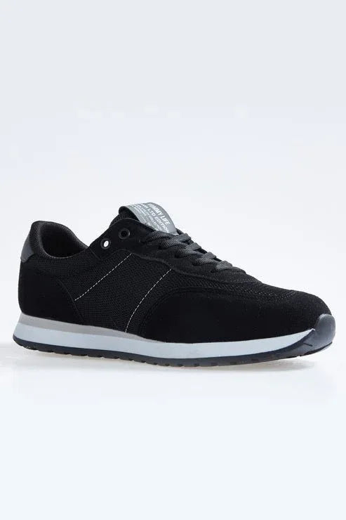 Baskets sport homme en suédine avec détails filet - 89116 - Justyol