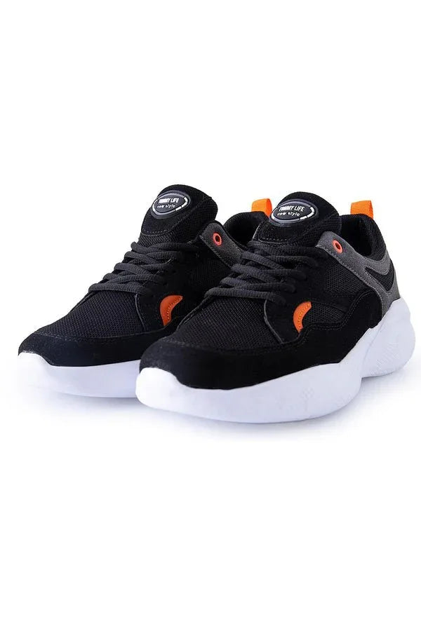 Baskets sport homme bicolores à lacets semelle épaisse - 89097 - Justyol