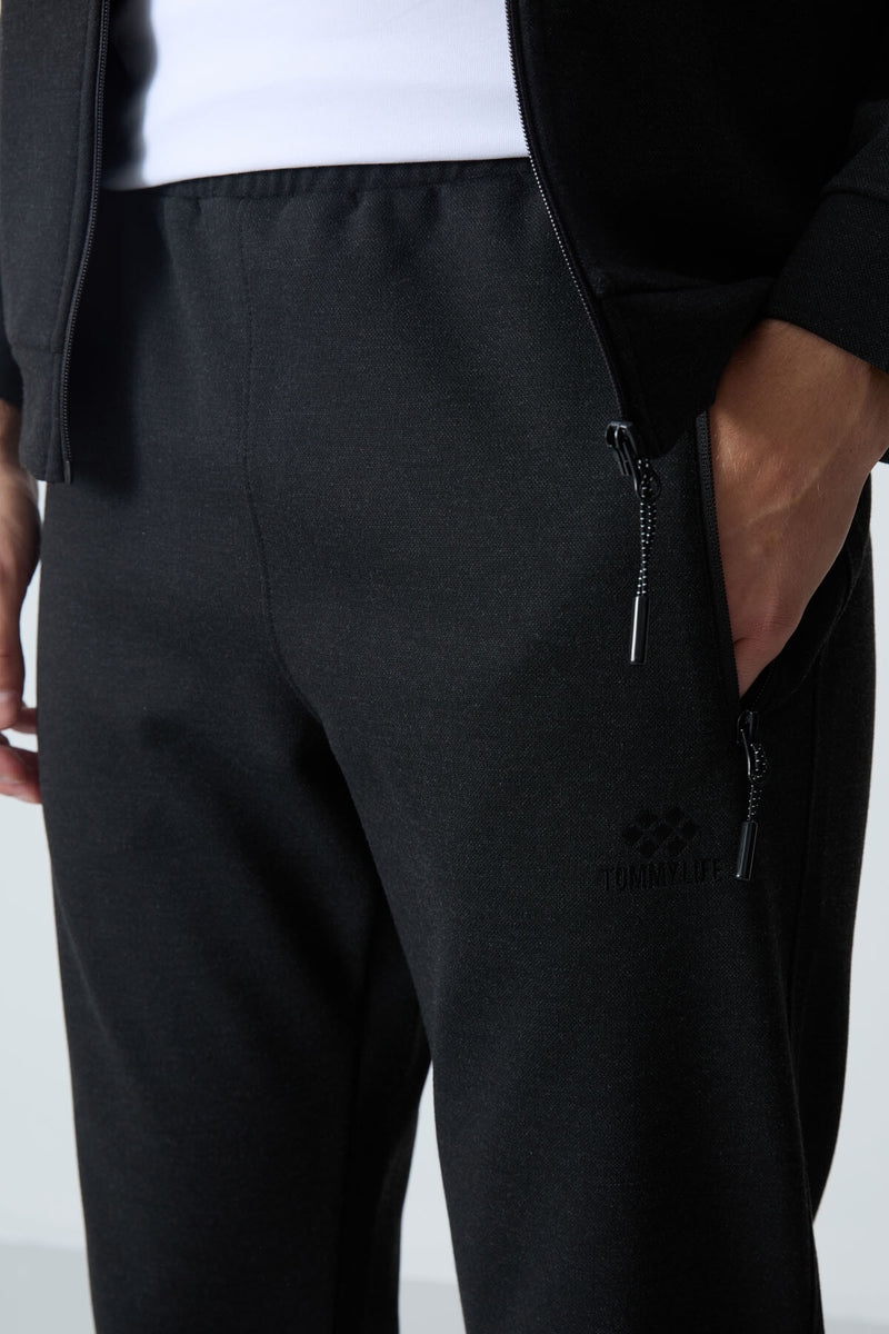 Ensemble de Survêtement Homme à Col Montant et Fermeture Zippée – Coupe Confort pour Sport et Quotidien