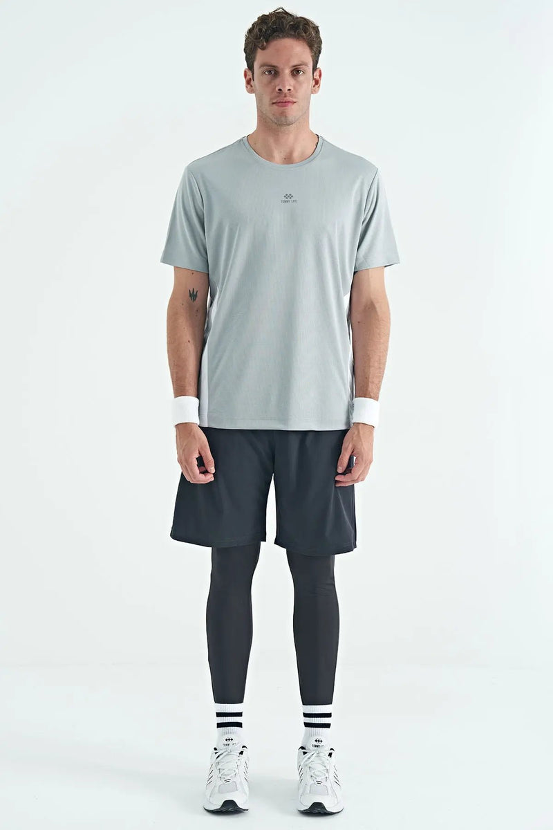 Tayt pour homme à logo, taille haute, coupe slim fit, pour activité sportive - 84989