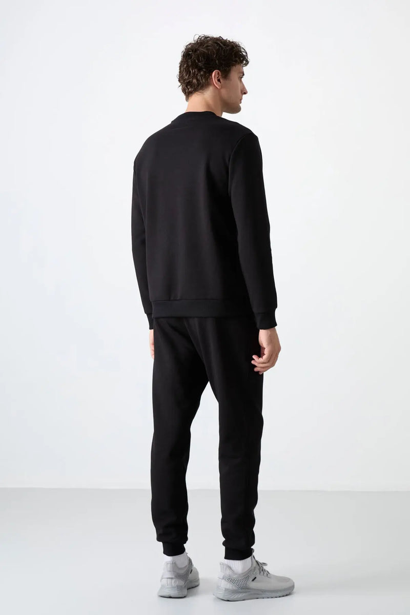 Ensemble de survêtement pour homme à col rond, coupe décontractée et matière douce - 85190
