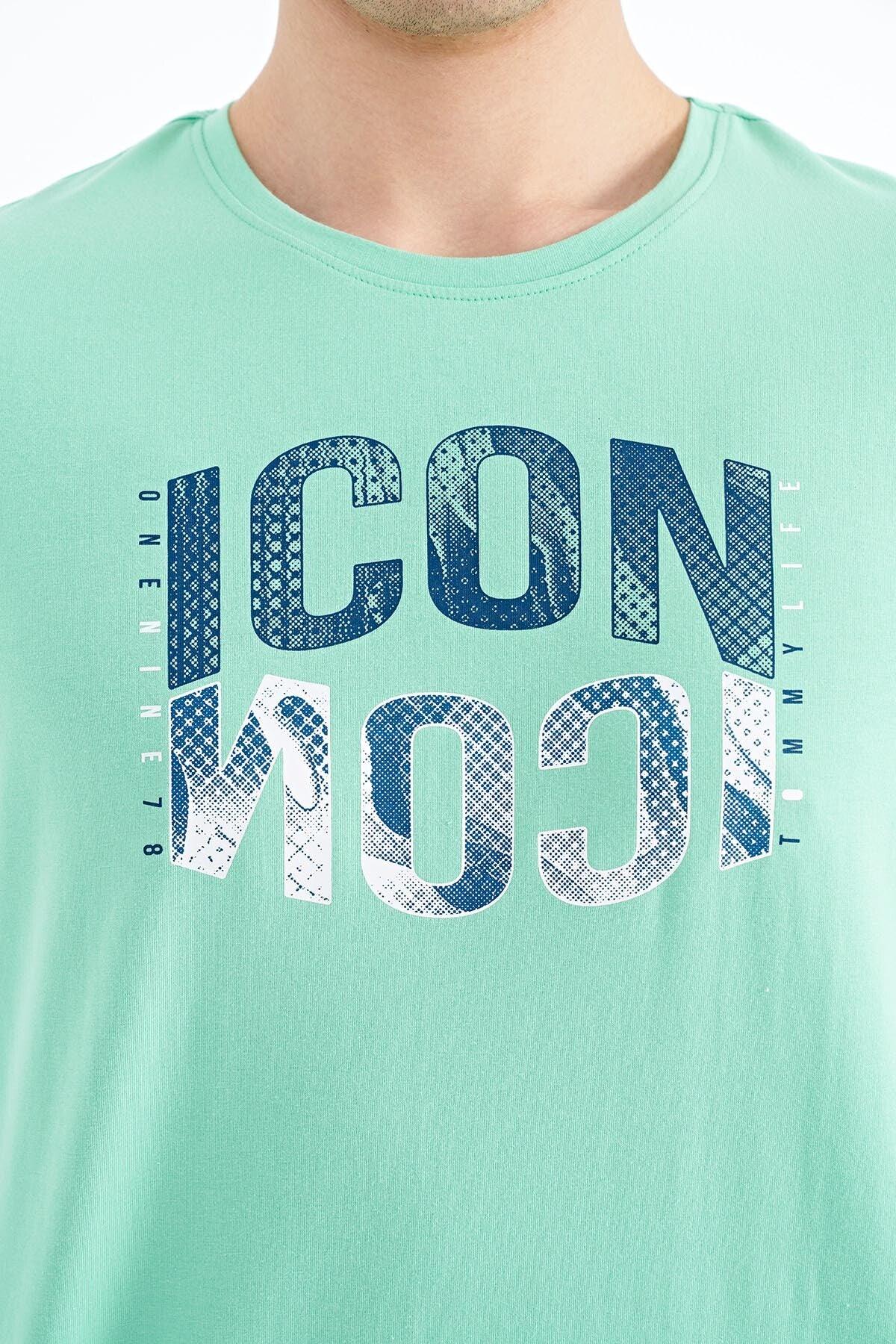 t‑shirt homme col en V imprimé casual- 88174 - Justyol