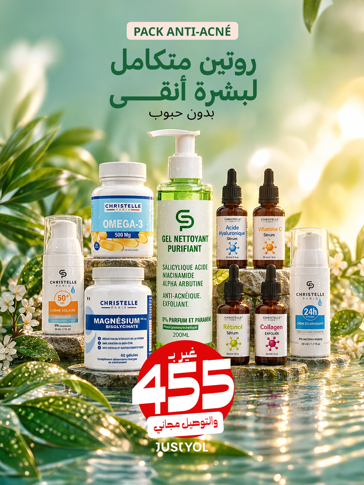 Pack Anti-Acné CHRISTELLE PARIS – Routine Complète pour Peaux à Imperfections