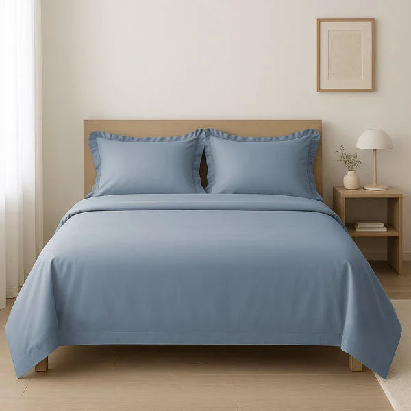 Parure de lit coton satiné 300 fils - 4 pièces - Justyol