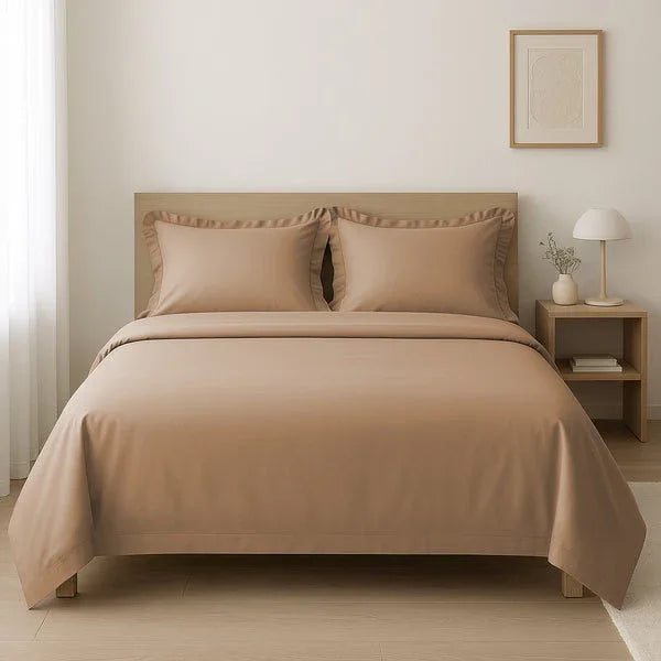 Parure de lit coton satiné 300 fils - 4 pièces - Justyol