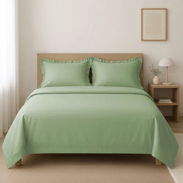 Parure de lit coton satiné 300 fils - 4 pièces - Justyol