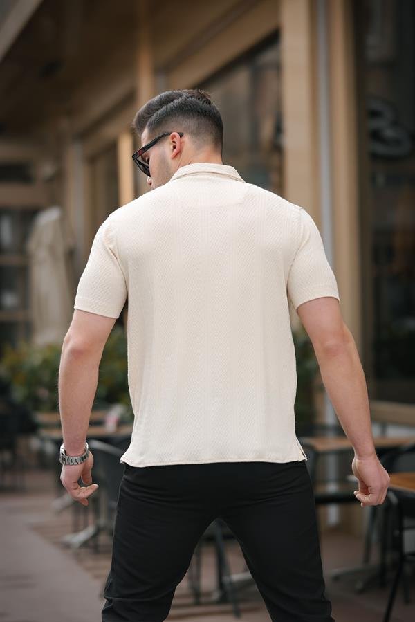 Chemise Homme Premium à Motifs Manches Courtes