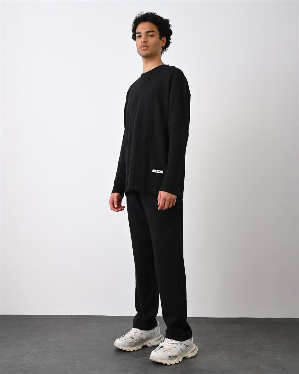 premium desenli lastikli jogger pantolon - Justyol