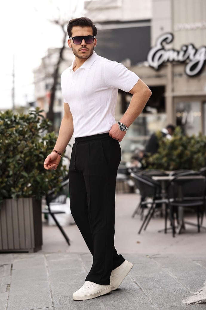 Rahat Kalıp Beli Lastikli Baggy Pantolon - Justyol