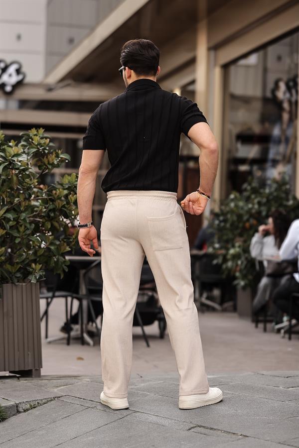 Rahat Kalıp Beli Lastikli Baggy Pantolon - Justyol