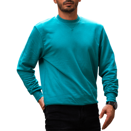 Sweatshirt Homme Basic Coupe Ajustée en Coton Mélangé