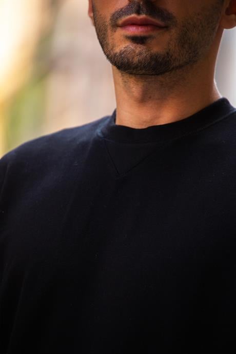 Sweatshirt Homme Basic Coupe Ajustée en Coton Mélangé