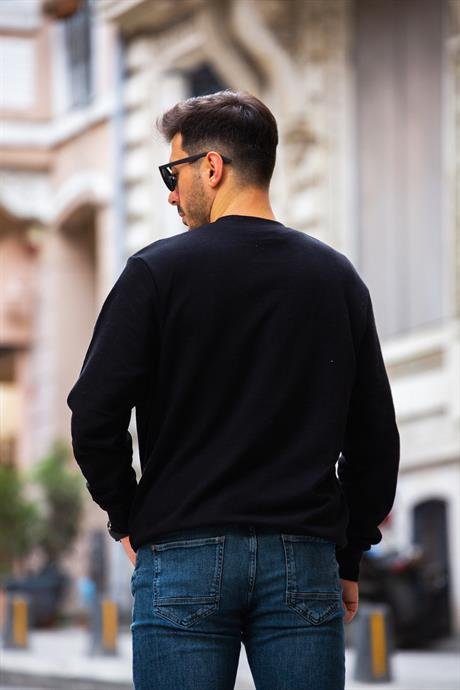 Sweatshirt Homme Basic Coupe Ajustée en Coton Mélangé