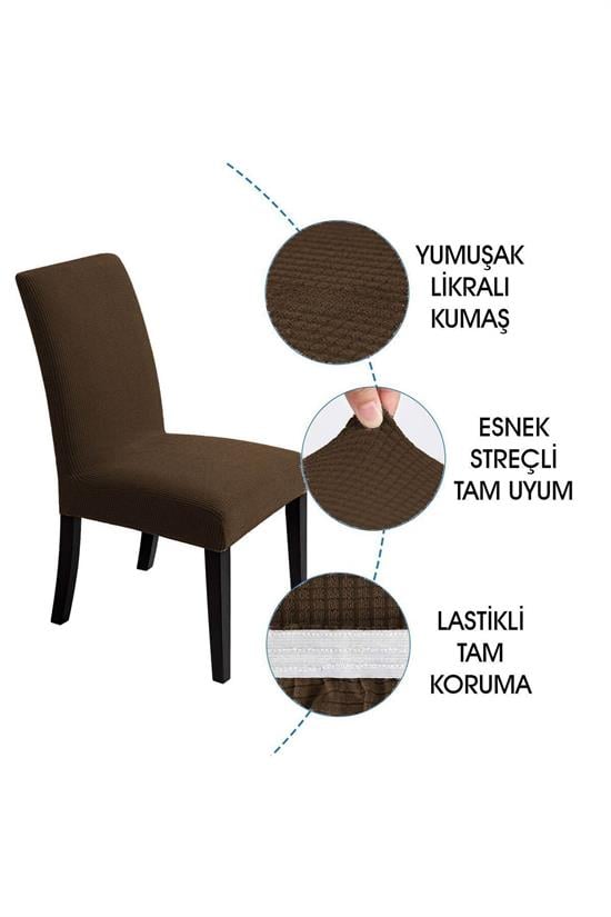 Housse de Chaise Extensible en Lycra – Protection Lavable avec Élastique Ajustable