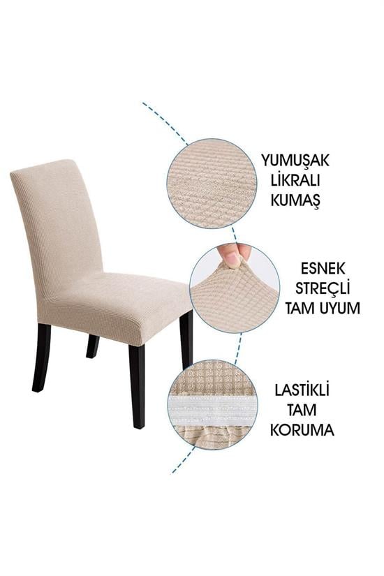 Housse de Chaise Extensible en Lycra – Protection Lavable avec Élastique Ajustable