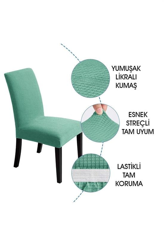 Housse de Chaise Extensible en Lycra – Protection Lavable avec Élastique Ajustable