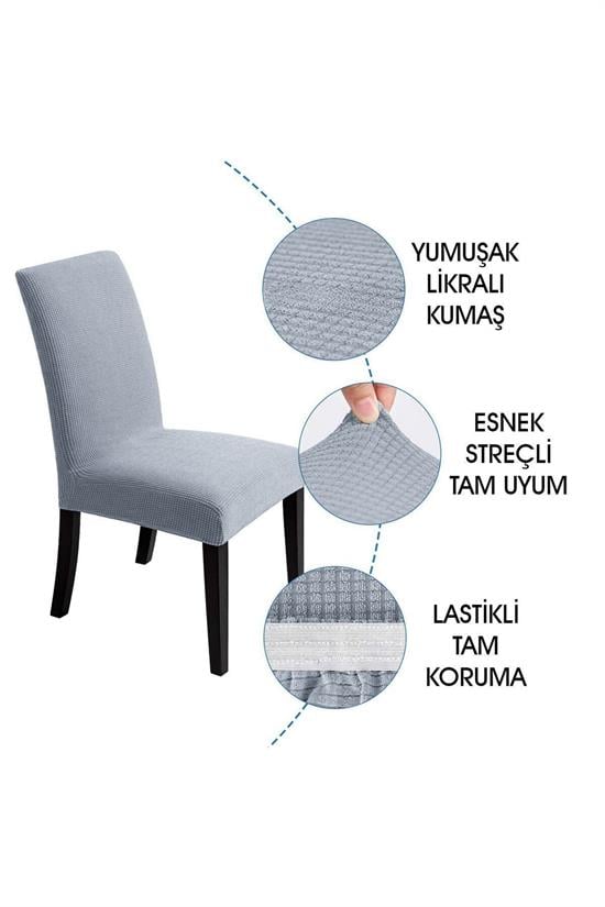 Housse de Chaise Extensible en Lycra – Protection Lavable avec Élastique Ajustable