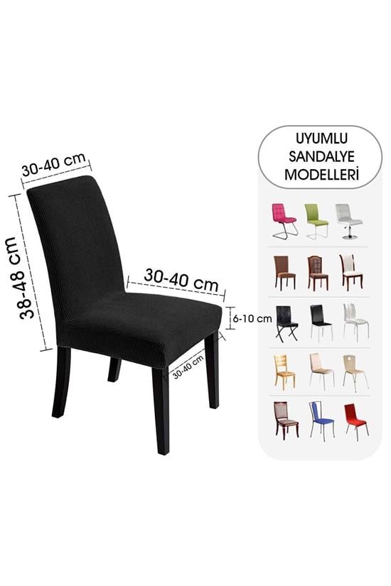 Housse de Chaise Extensible en Lycra – Protection Lavable avec Élastique Ajustable