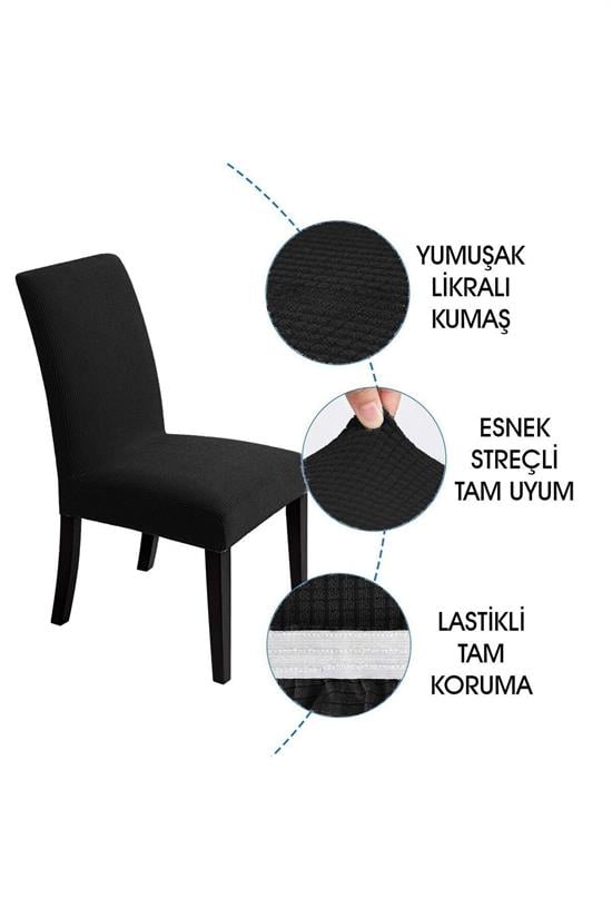 Housse de Chaise Extensible en Lycra – Protection Lavable avec Élastique Ajustable