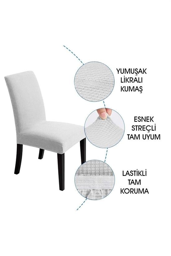 Housse de Chaise Extensible en Lycra – Protection Lavable avec Élastique Ajustable