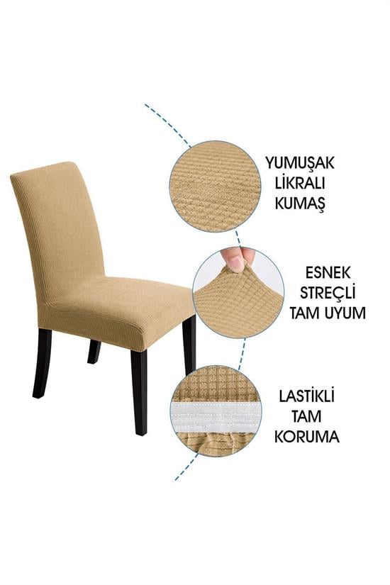 Housse de Chaise Extensible en Lycra – Protection Lavable avec Élastique Ajustable